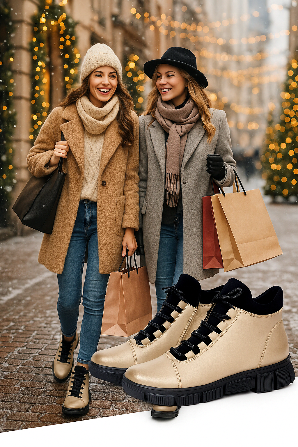 skórzane krótkie trapery 