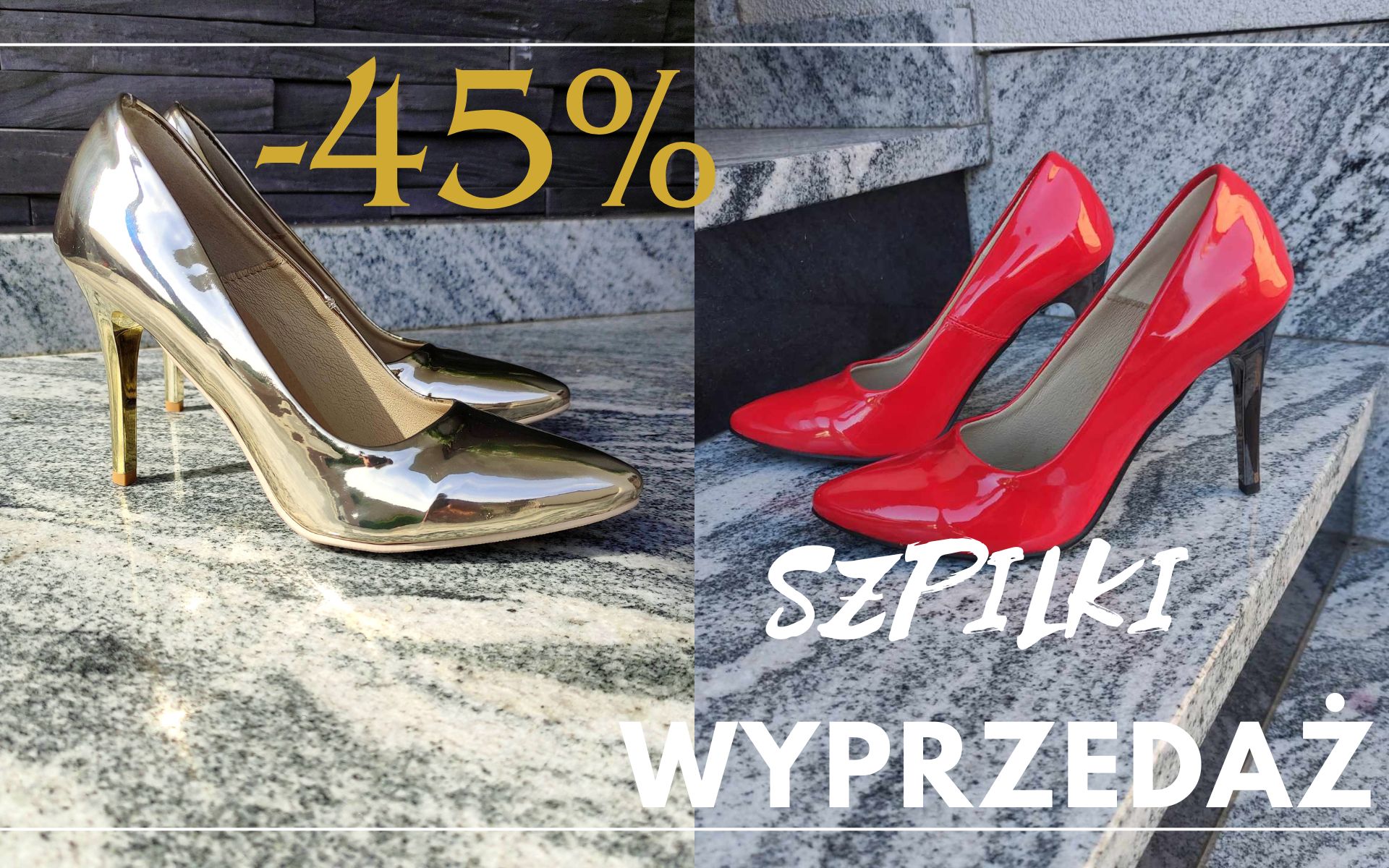 szpilki damskie wyprzedaż -45%