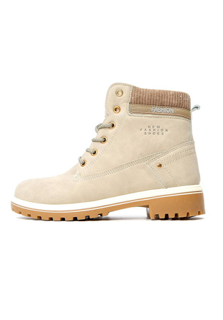 Damskie khaki beżowe trapery ocieplane Potocki