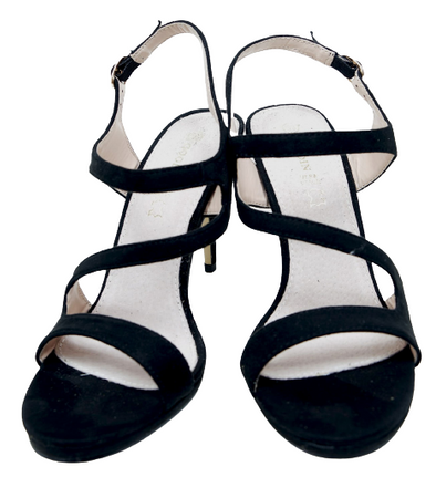 DAMSKIE CZARNE SANDAŁY 10CM