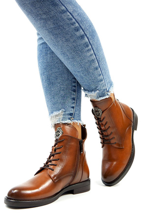 Damskie brązowe botki Potocki