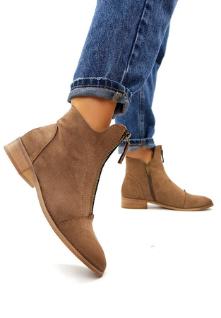 Damskie brązowe niskie botki Potocki