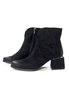 Damskie czarne krótkie botki na obcasie Potocki