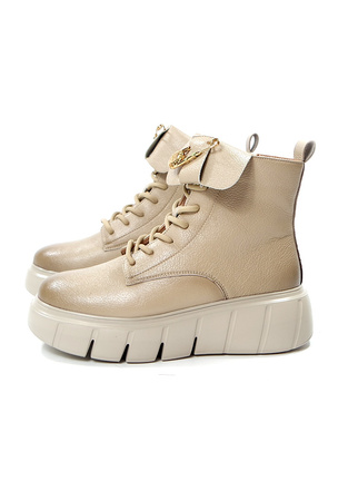 Damskie beżowe botki 19333 Potocki