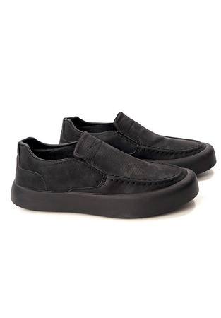 Wciągane półbuty męskie Nowacki TMF2023M-0443-C czarne