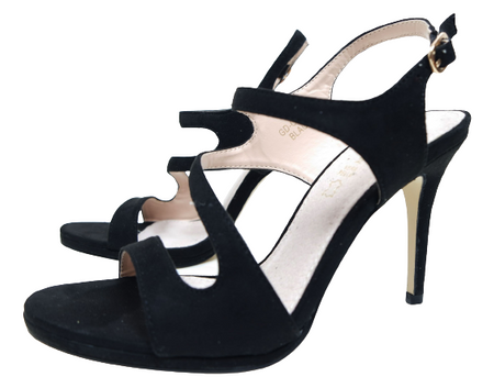 DAMSKIE CZARNE SANDAŁY 10CM