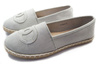 Damskie srebrne espadryle