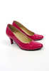 Damskie fuksja lakierowane czółenka 6 cm