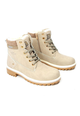 Damskie khaki beżowe trapery ocieplane Potocki