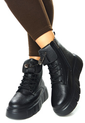 Damskie beżowe botki 19333 Potocki