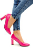 Damskie fuksja eleganckie czółenka słupek wyższe