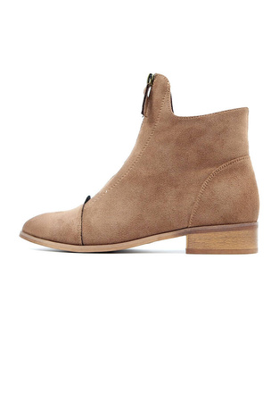 Damskie brązowe niskie botki Potocki