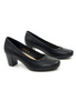 Damskie czarne klasyczne czółenka słupek