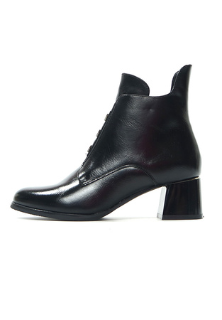 Damskie czarne botki na obcasie 12667 potocki