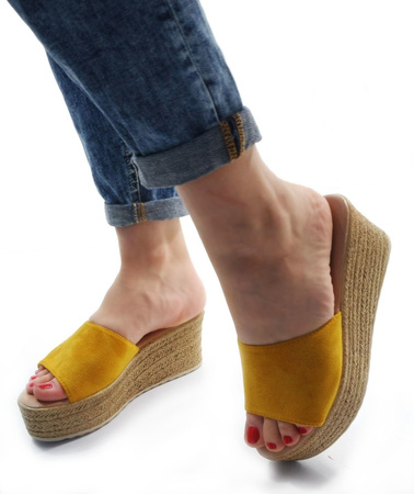 DAMSKIE ŻÓŁTE KLAPKI