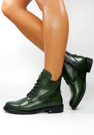 Damskie zielone botki Potocki