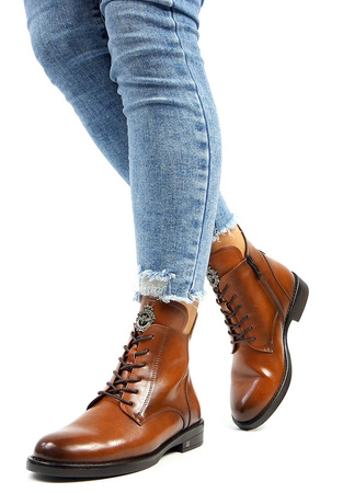 Damskie brązowe botki Potocki