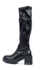 Damskie czarne długie kozaki elastyczne 12533 Potocki