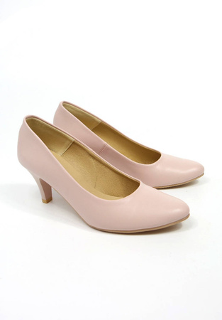 Damskie pudrowe czółenka 6 cm