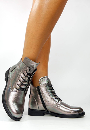 Damskie grafitowe botki Potocki