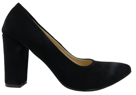Damskie czarne półbuty