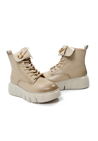 Damskie beżowe botki 19333 Potocki