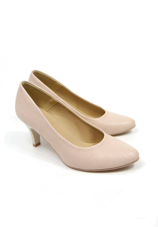 Damskie ecru czółenka 6 cm