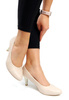 Damskie ecru czółenka 6 cm