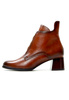 Damskie brązowe botki na obcasie 12667 potocki