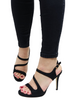 DAMSKIE CZARNE SANDAŁY 10CM