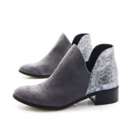 DAMSKIE SZARE ZAMSZOWE BOTKI