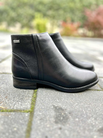 Damskie czarne niskie botki na zamek 202 Sabatina