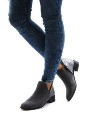 DAMSKIE SZARE ZAMSZOWE BOTKI