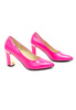 Damskie fuksja eleganckie czółenka słupek wyższe