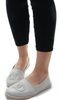 Damskie srebrne espadryle