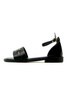 Damskie czarne płaskie sandały zakryta pięta