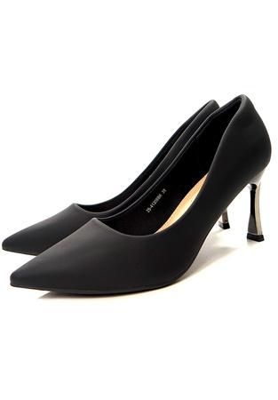 Damskie stabilne czarne czółenka 8 cm Potocki