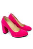 Damskie fuksja czółenka zamsz platforma słupek