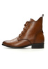 Damskie brązowe krótkie botki na na niskiej podeszwie Potocki