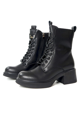 Damskie czarne botki SKÓRA 10302 Cambell