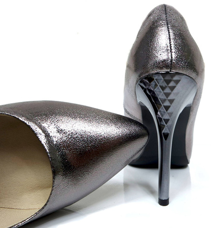 Damskie grafitowe szpilki 3d