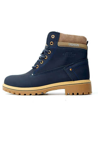 Damskie granatowe trapery ocieplane Potocki