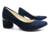 Damskie granatowe półbuty