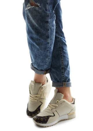 Damskie beżowe obuwie sportowe