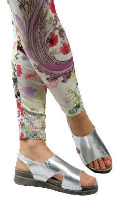 DAMSKIE SREBRNE SANDAŁY WYGODNE ZA PIĘTĘ