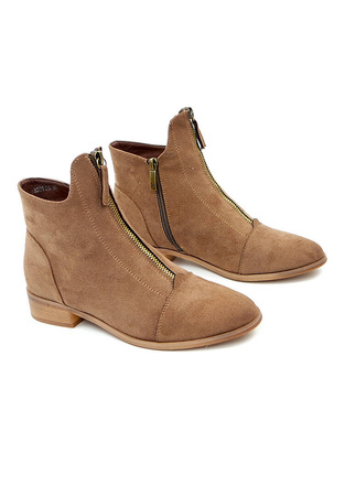 Damskie brązowe niskie botki Potocki